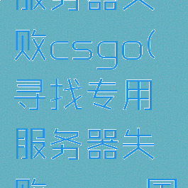 寻找专用服务器失败csgo(寻找专用服务器失败csgo国服)